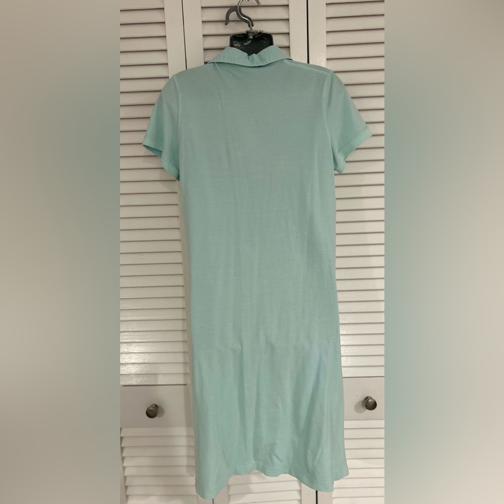 Vineyard vines polo style cotton dress. Aqua. Medium. - Picture 6 of 9